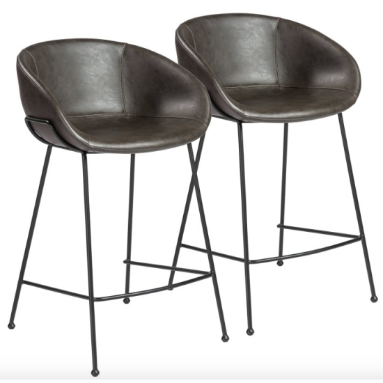 Euro Style  Zach Counter / Bar Stool - Set of 2 - ON DISPLAY