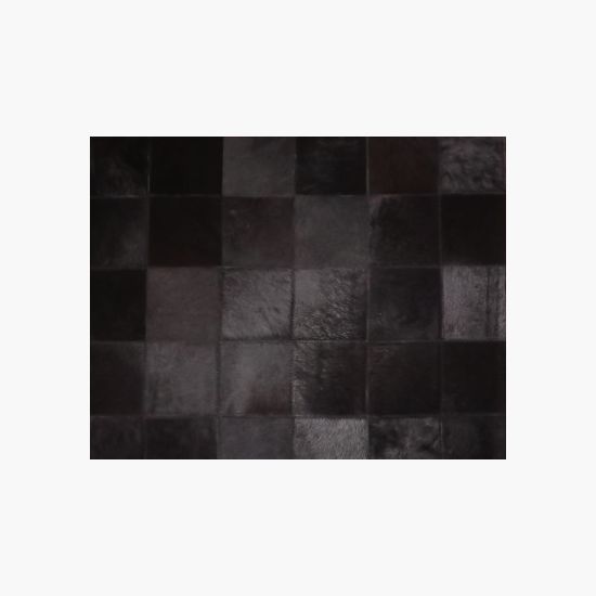 Hair on Hide Area Rug Square Collection Black - www.wassersfurniture.com