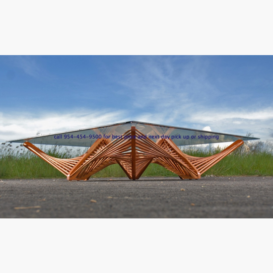 Oggetti Geo Cocktail Table Base Natural Finish SHOWROOM SAMPLE SALE